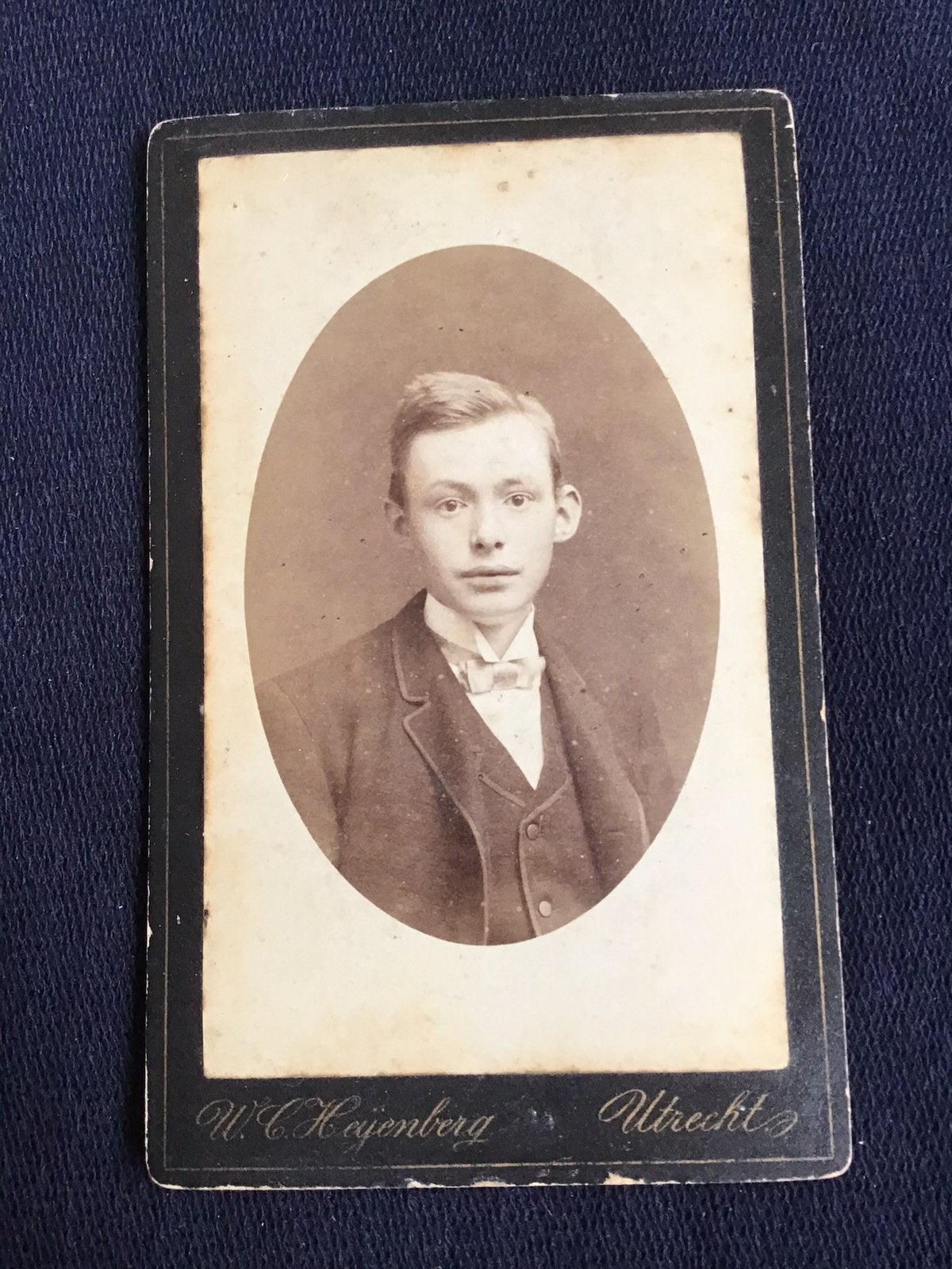 CDV, Jongeman, W.C. HEIJENBERG, UTRECHT, Carte de Visite, Ophalen of Verzenden, Voor 1940, Gebruikt, Foto