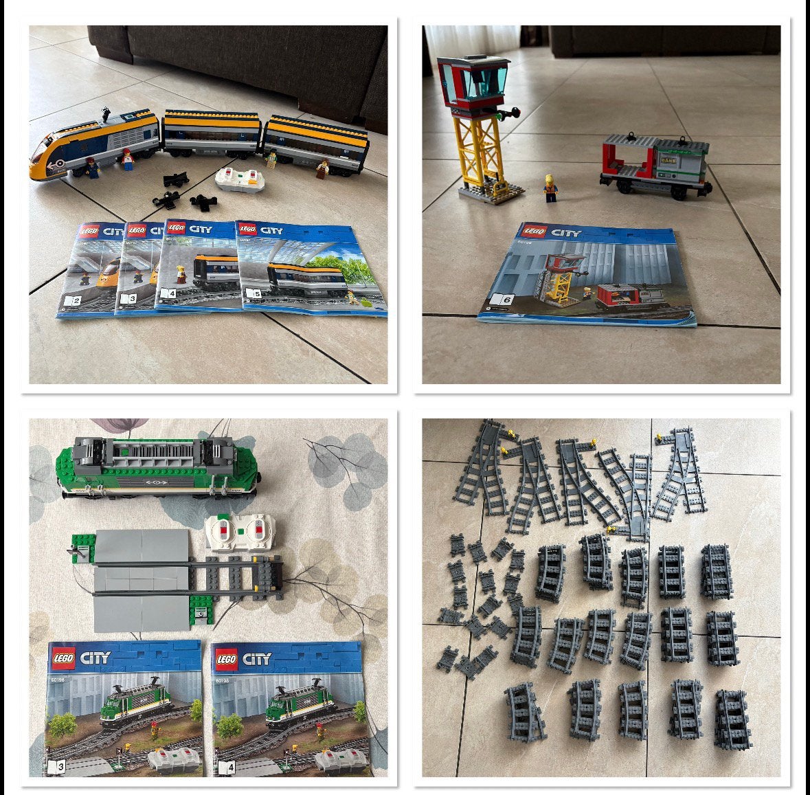 2 Lego treinen sets met diverse accessoires en extra rails, Kinderen en Baby's, Ophalen, Gebruikt, Inclusief instructies, Lego