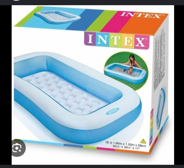 Intex opblaas zwembad voor de kleintjes 100x166x28cm, Verzenden, Minder dan 80 cm, Opblaaszwembad, Vierkant