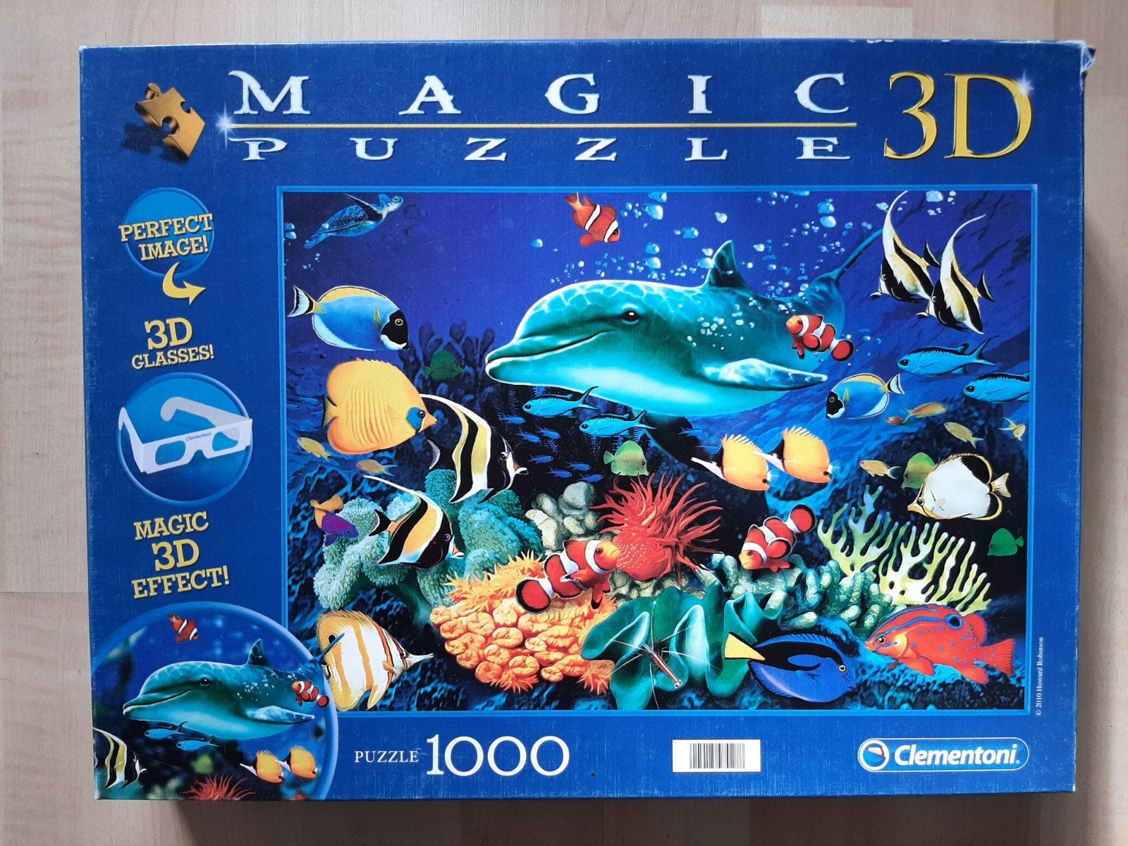 Magic 3D Legpuzzel Clementoni Dolfijn Onderwaterwereld, Ophalen of Verzenden, 500 t/m 1500 stukjes, Gebruikt, Legpuzzel
