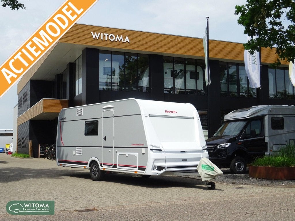 Dethleffs Summer Edition 500 QSK levering 2027, Caravans en Kamperen, Caravans, Dwarsbed, Bedrijf, Treinzit, Dethleffs
