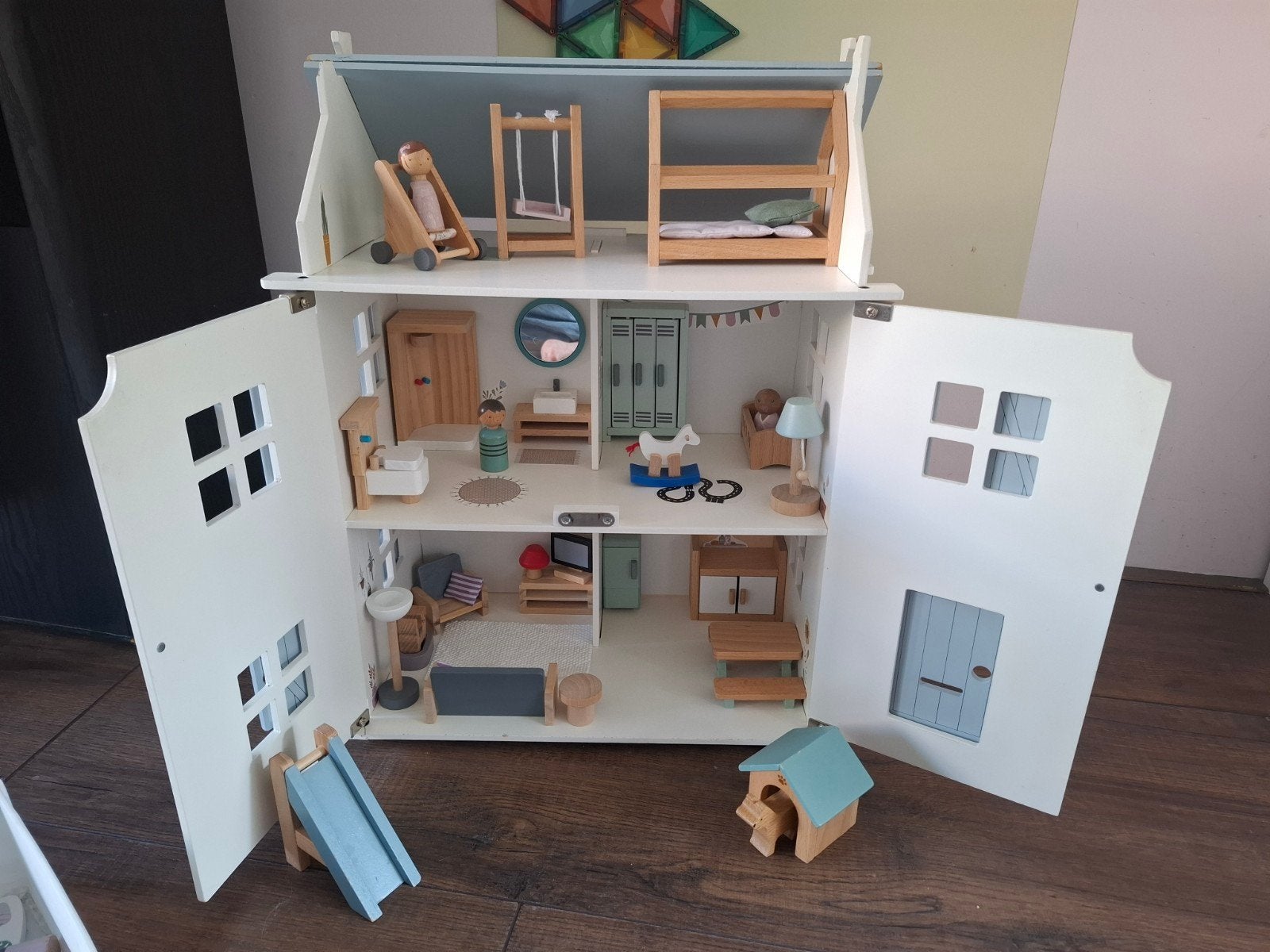 Little dutch houten poppenhuis, Ophalen, Gebruikt, Poppenhuis