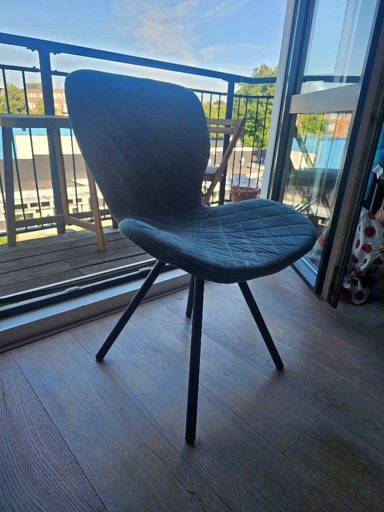 4x Eetkamerstoel, Huis en Inrichting, Stoelen, Ophalen, Gebruikt, Blauw, Vier