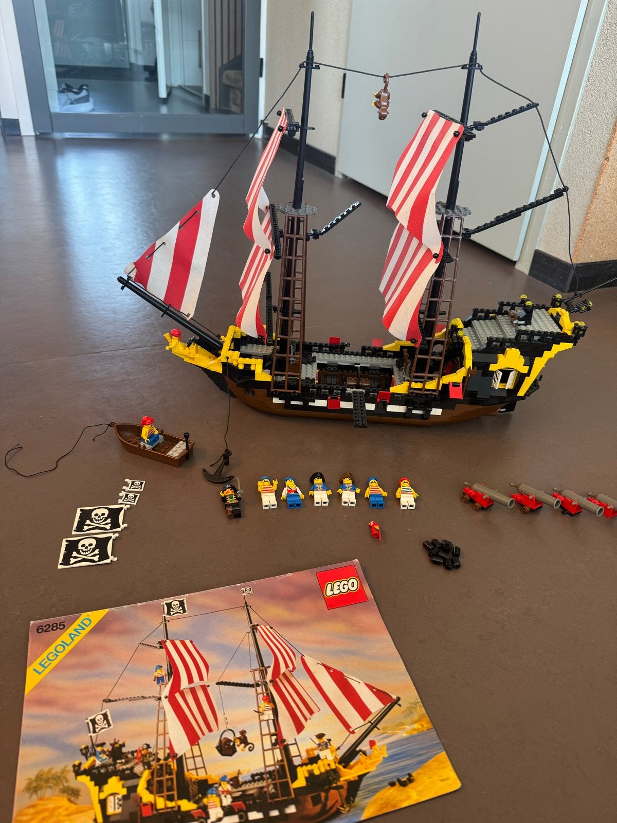 LEGO Legoland 6285 Piratenschip - met boekje, bijna compleet, Ophalen of Verzenden, Gebruikt, Overige merken