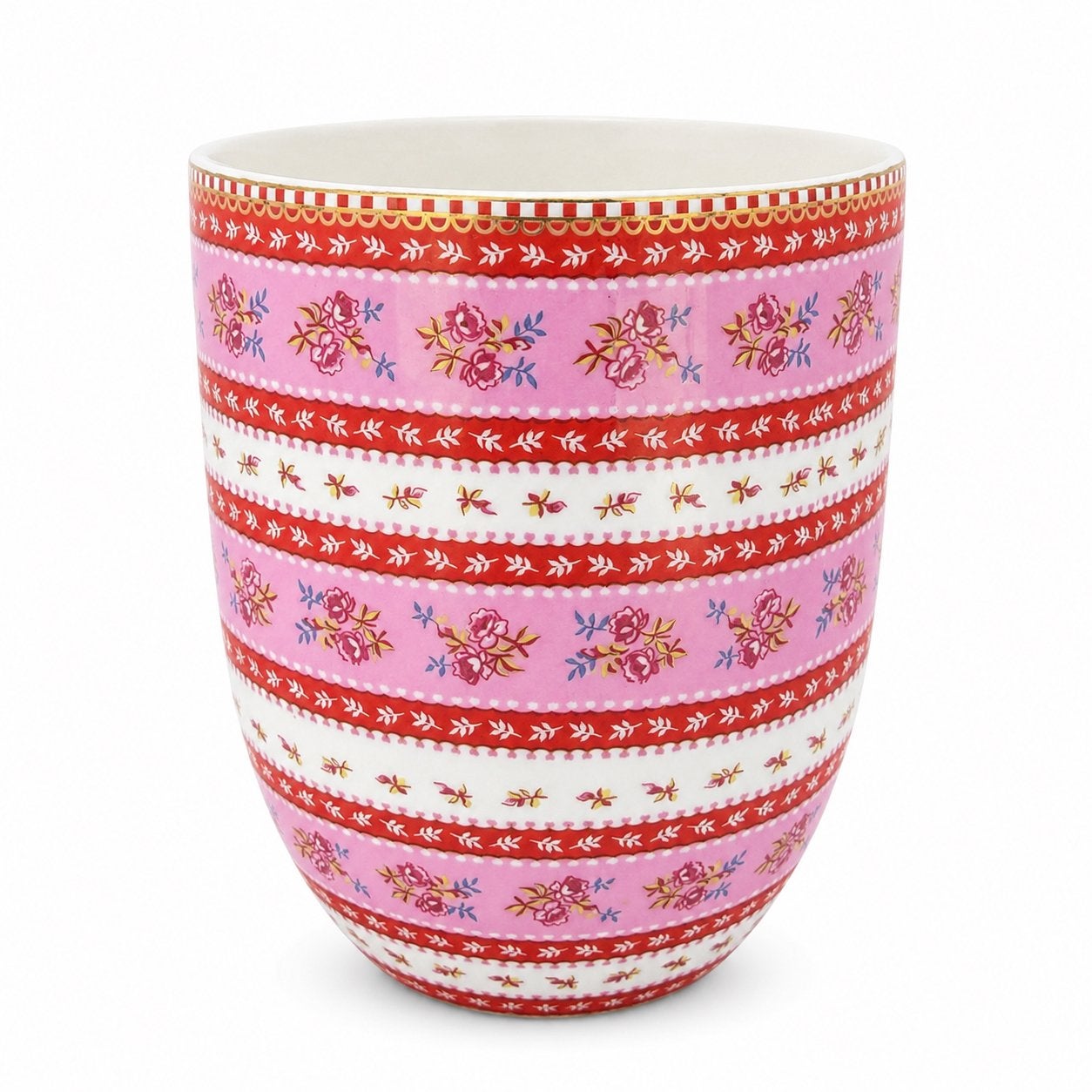 PIP Studio bloempot roze rood Ø 14 cm, Nieuw, Ophalen of Verzenden, Steen/keramiek, Meerkleurig