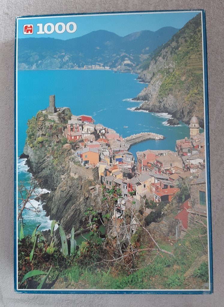 Legpuzzel Vernazza, Ligura, Italië (Jumbo puzzel), Ophalen of Verzenden, 500 t/m 1500 stukjes, Gebruikt, Legpuzzel