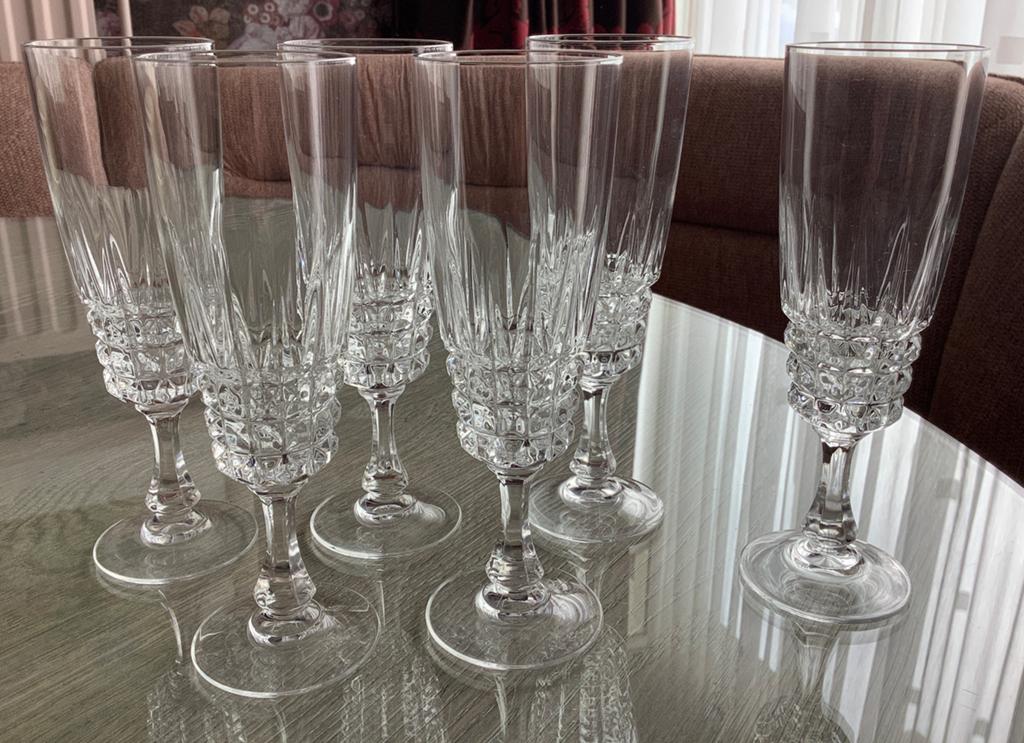 Cristal d'Arques Pompadour - Champagne Flute - 6 stuks, Ophalen of Verzenden