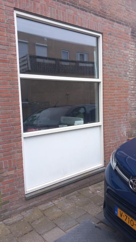 Kunststof kozijn met dubbel glas, Ophalen, Gevelraam of Ruit, Gebruikt, 80 tot 120 cm