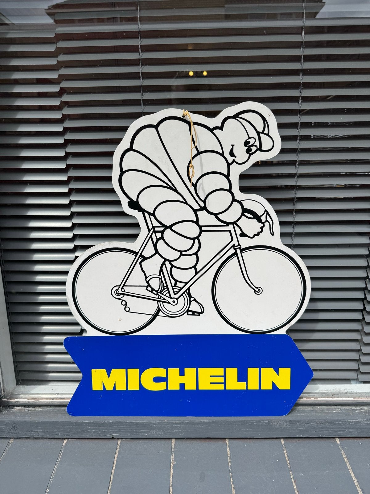 Vintage Michelin Bibendum fiets reclamebord, Verzamelen, Ophalen of Verzenden, Gebruikt, Auto's