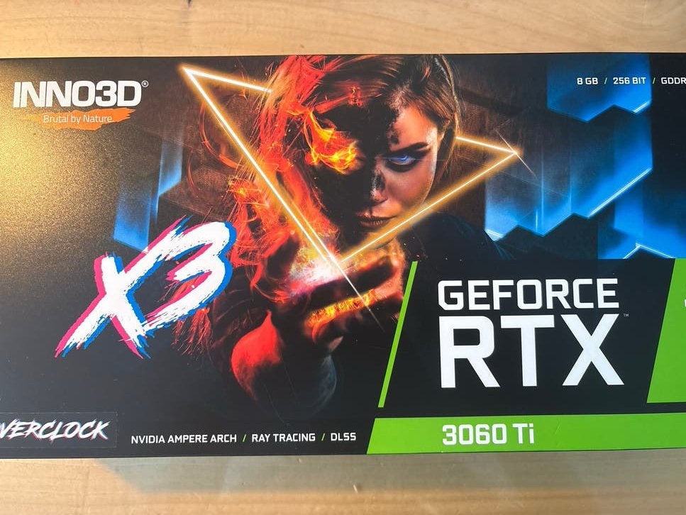 Inno3D GeForce RTX 3060 Ti X3 OC 8GB GDDR6 Videokaart, HDMI, GDDR6, PCI-Express 4, Nieuw