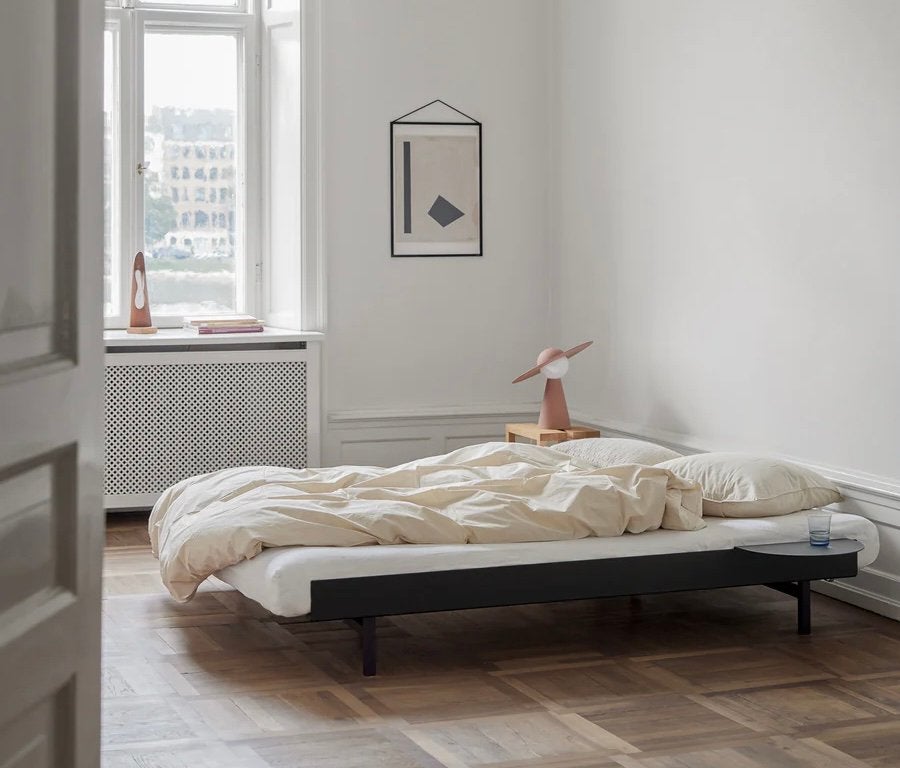 Moebe zwart bedframe voor bijv. 90x200 of 100x200 of breder, Ophalen, Verstelbaar, 90 cm, Eenpersoons
