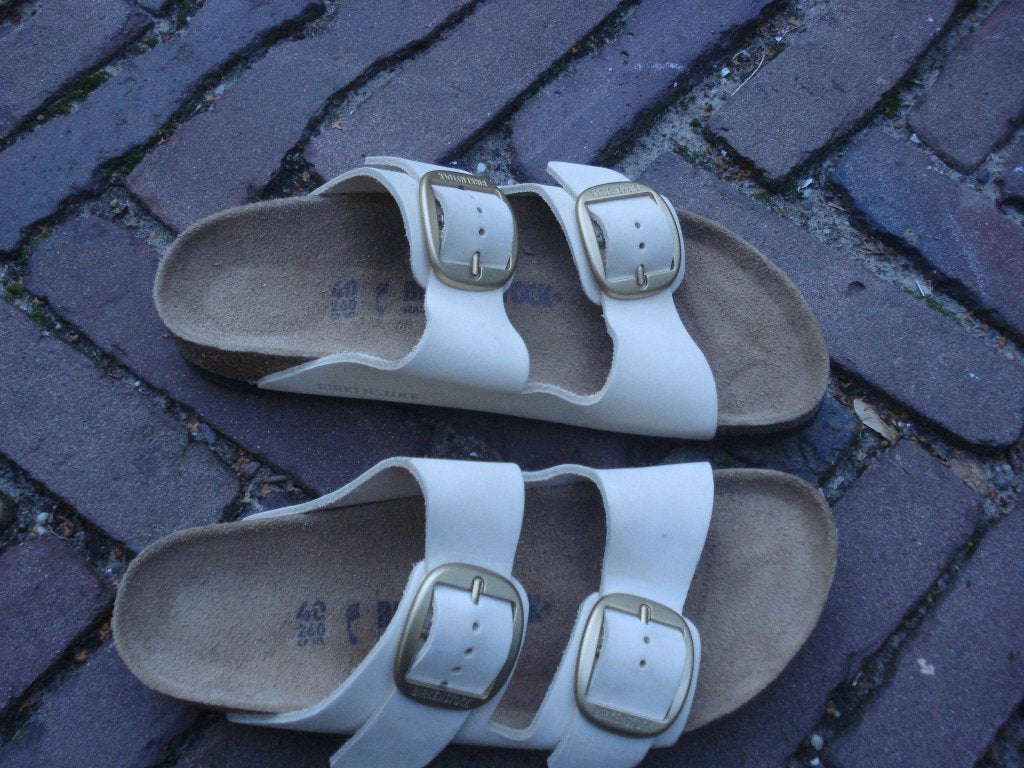 BIRKENSTOCK DOUBLE BIG BUCKLE 40 NU GRATIS VERZENDING POST, Kleding | Dames, Slippers, Overige kleuren, Verzenden, Zo goed als nieuw