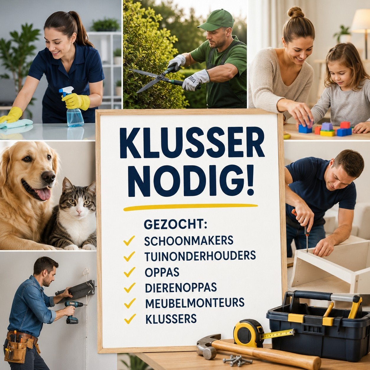 Student of klusser in schoonmaak of tuinonderhoud UTRECHT