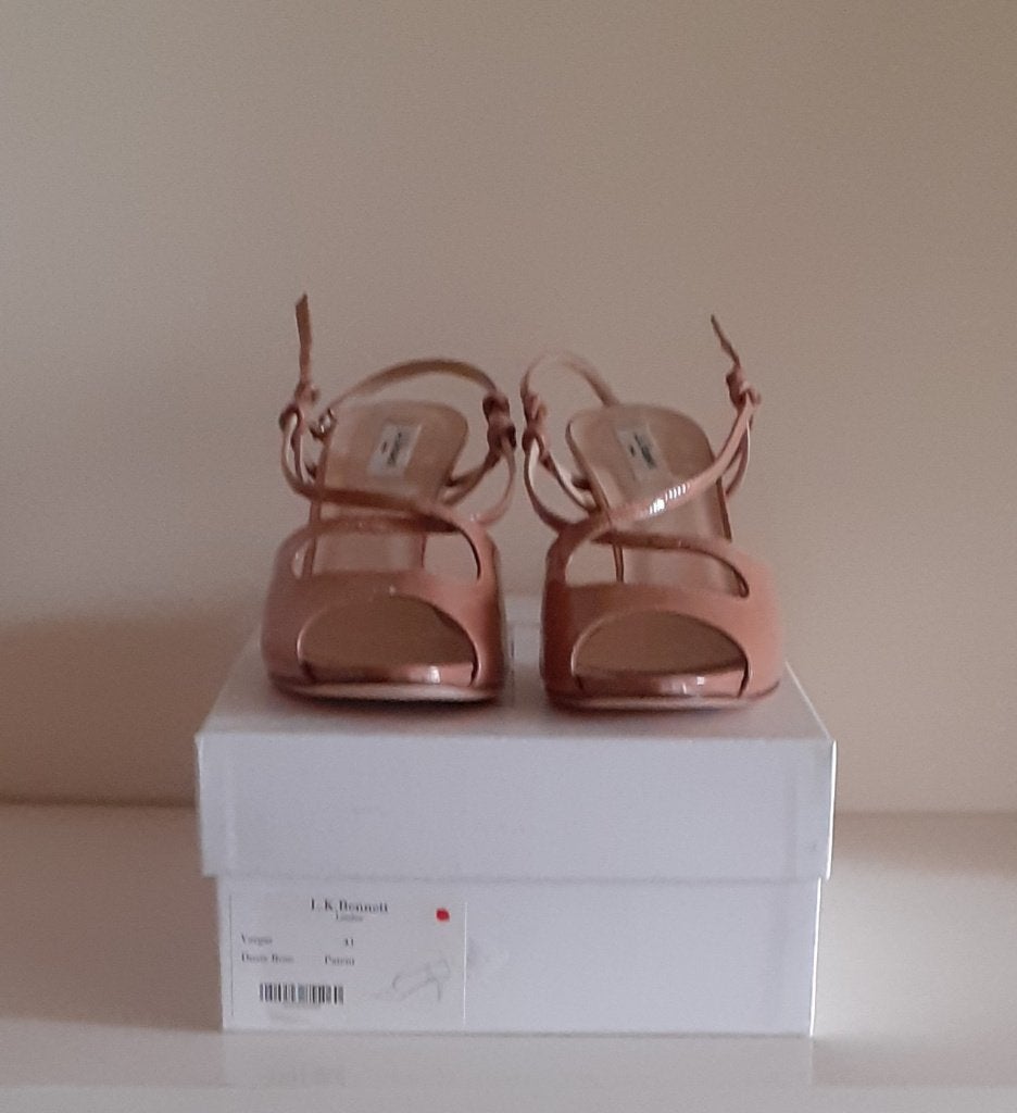 L.K. Bennett nieuwe lakleren peeptoe slingbacks, maat 41., Pumps, L.K. Bennett, Nieuw, Ophalen of Verzenden
