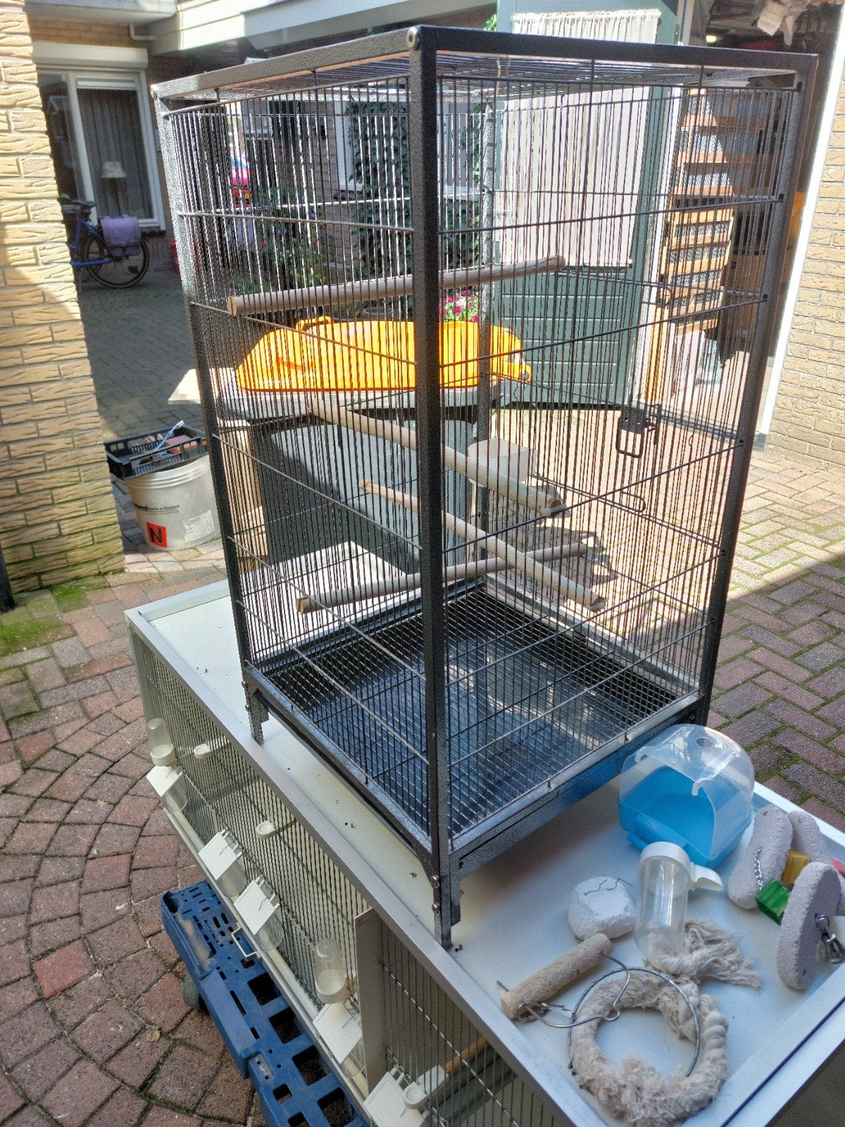Zeer nette kamer volière, Dieren en Toebehoren, Ophalen of Verzenden, Gebruikt, Aluminium, Volière