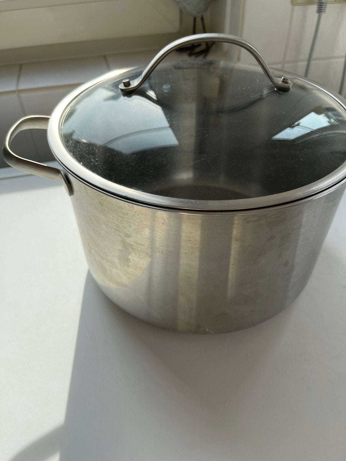 BK Soeppan met glazen deksel - 6 liter, Huis en Inrichting, Keuken | Potten en Pannen, Gebruikt, Ophalen of Verzenden, Rvs, Kookpan