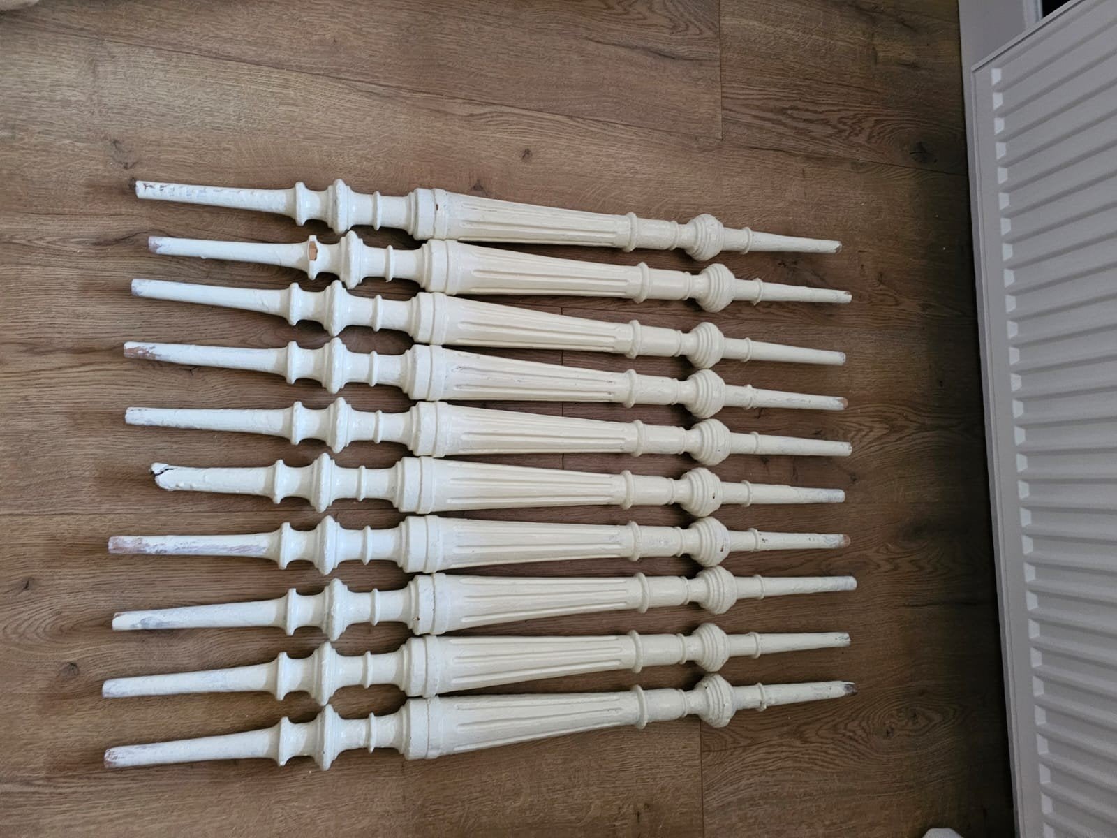 10 oude houten trapspijlen / balusters – klassiek model, Ophalen of Verzenden, Gebruikt, Trap, Minder dan 2 meter