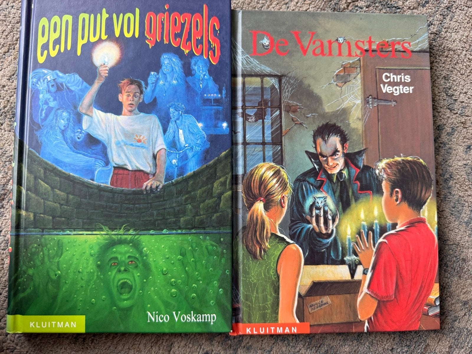 Griezelboeken: Een put vol griezels & De Vampiers, Ophalen of Verzenden, Gelezen