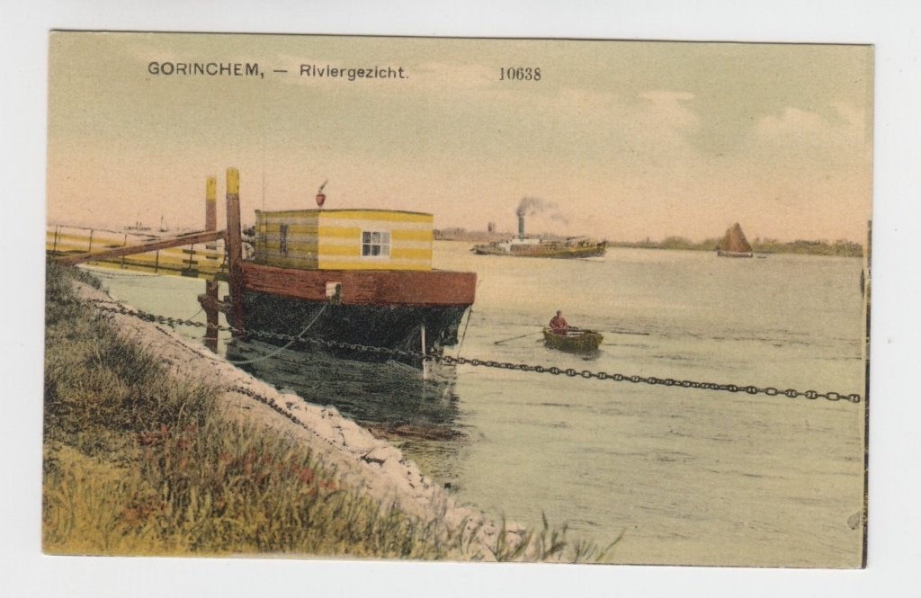 044 Gorinchem Schepen Bootje Riviergezicht B28, Verzenden, Voor 1920, Ongelopen, Zuid-Holland