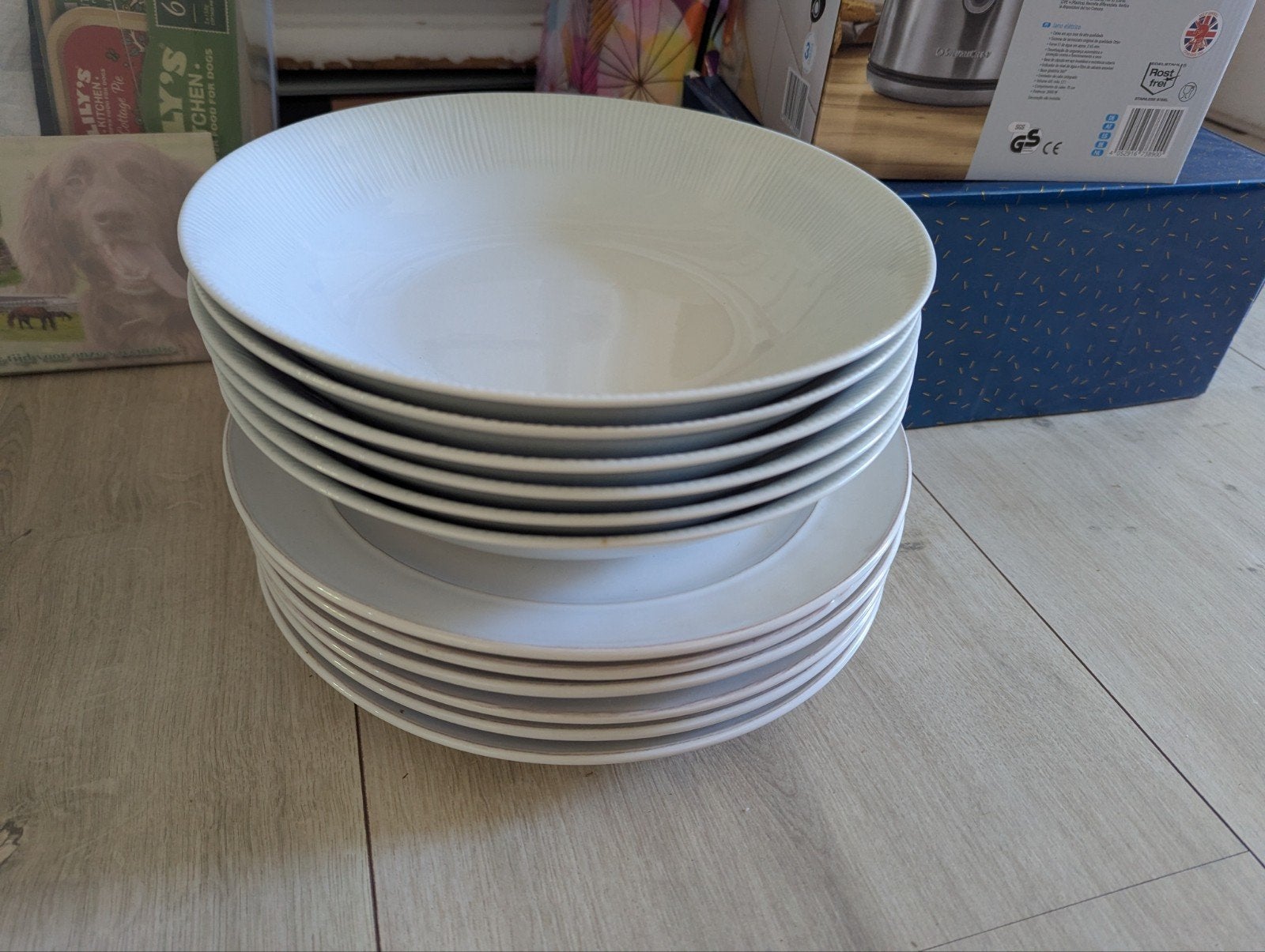 De Limoges France porselein porceleine diner/pasta  borden, Huis en Inrichting, Keuken | Servies, Ophalen, Landelijk/Boerenbont