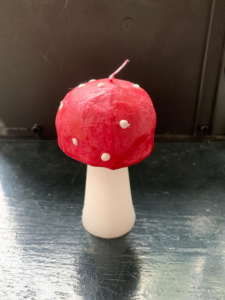 Leuke paddestoel kaars - decoratief en sfeervol, Overige materialen, Nieuw, Ophalen of Verzenden, Kaars