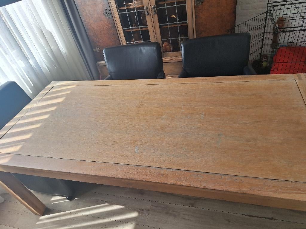 eettafel, Huis en Inrichting, Tafels | Eettafels, Gebruikt, Vijf personen of meer, 150 tot 200 cm, Rechthoekig