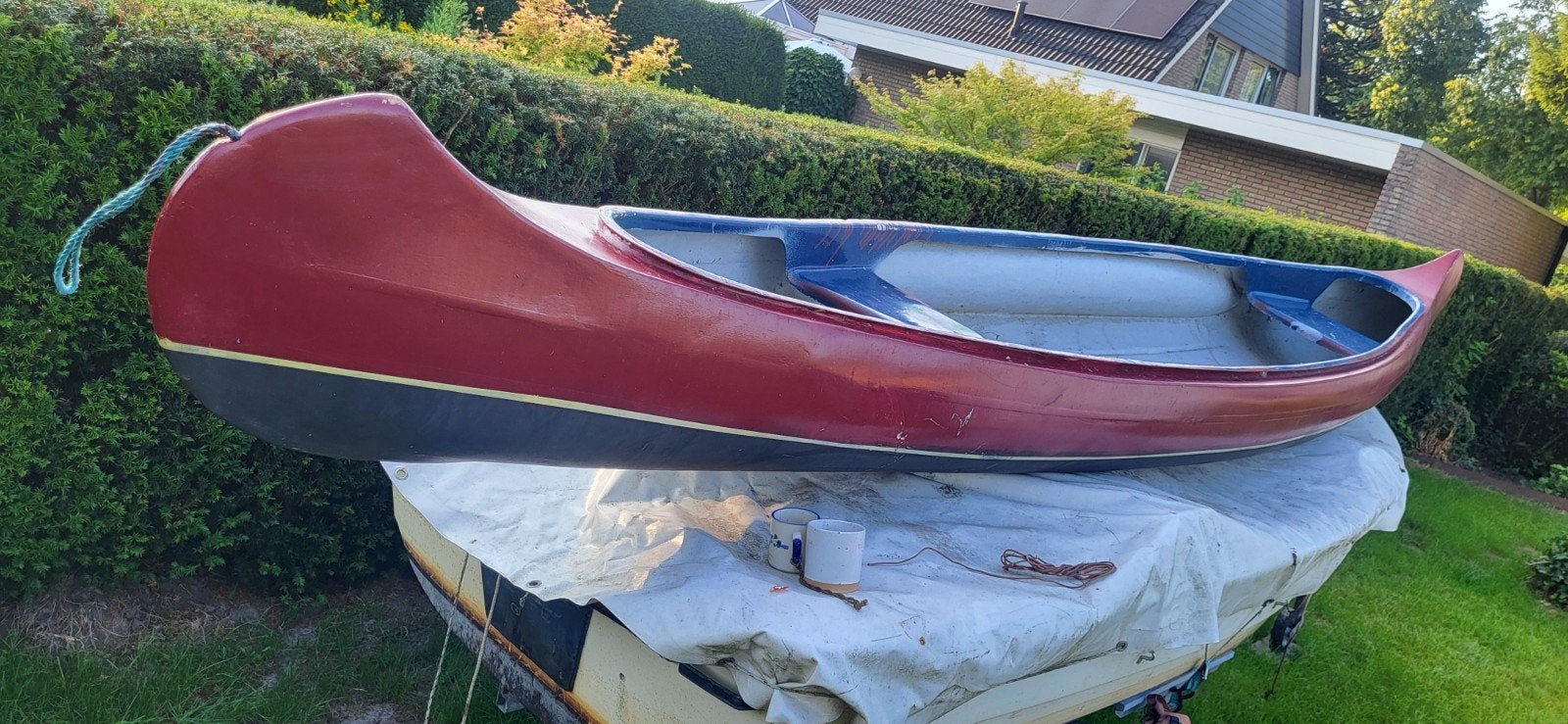 Robuuste Canadese Kano - Perfect voor Avontuur op het Water, Watersport en Boten, Kano's, Ophalen of Verzenden, Gebruikt, Drie personen of meer