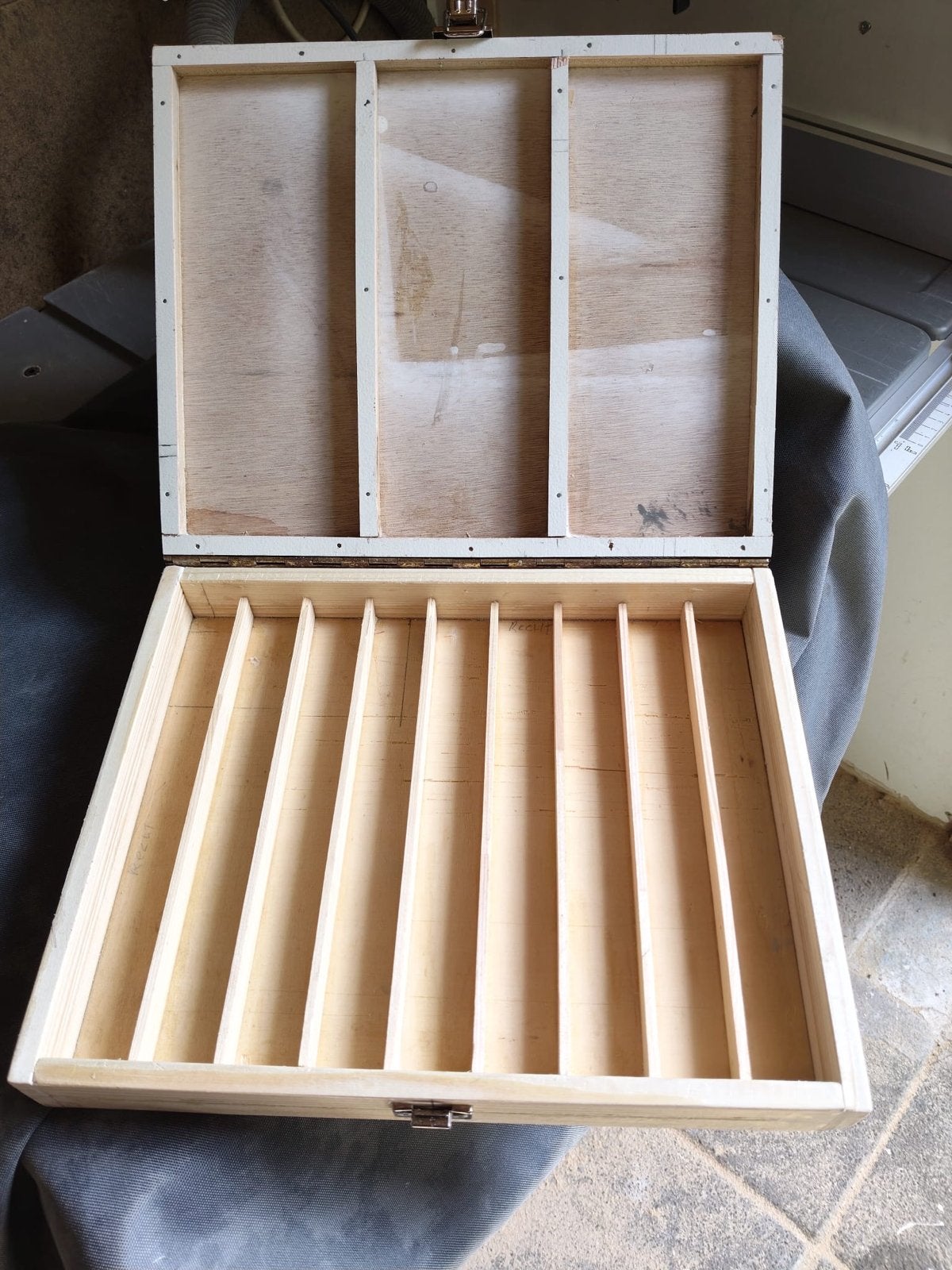 Houten dobberkist met vakverdeling, Ophalen of Verzenden, Gebruikt