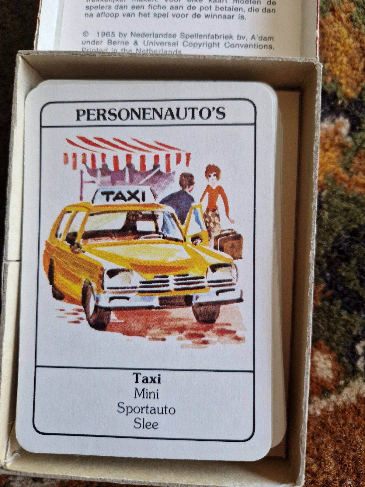 Vintage Kwartetspel 'Personenauto's', Verzenden, Gebruikt, Kwartet(ten)
