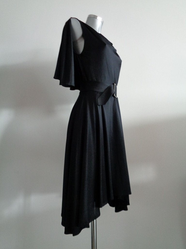 Monique Collignon zijden jurk, maat 36, zijde, origineel, Kleding | Dames, Jurken, Verzenden, Zwart, Zo goed als nieuw, Knielengte