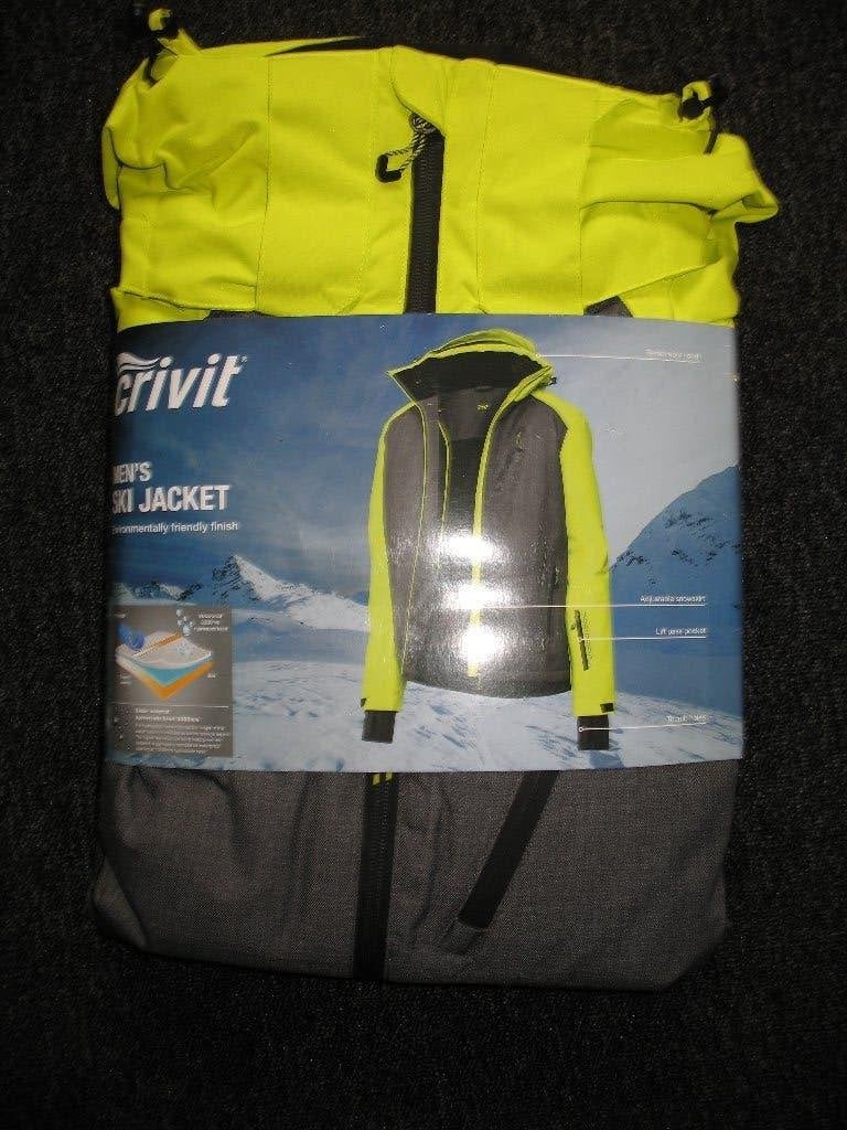 moderne Crivit heren ski-jas - Nieuw met label, Maat 48/50 (M), Geel, Nieuw, Ophalen of Verzenden