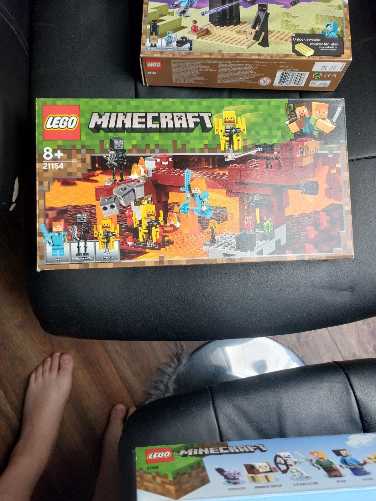 Lego Minecraft 21154 De Vlammende Brug - Complete Set, Kinderen en Baby's, Speelgoed | Duplo en Lego, Zo goed als nieuw, Lego