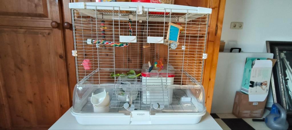 Zgan vogelkooi van t merk vision voor parkieten, Ophalen, Zo goed als nieuw, Metaal, Vogelkooi