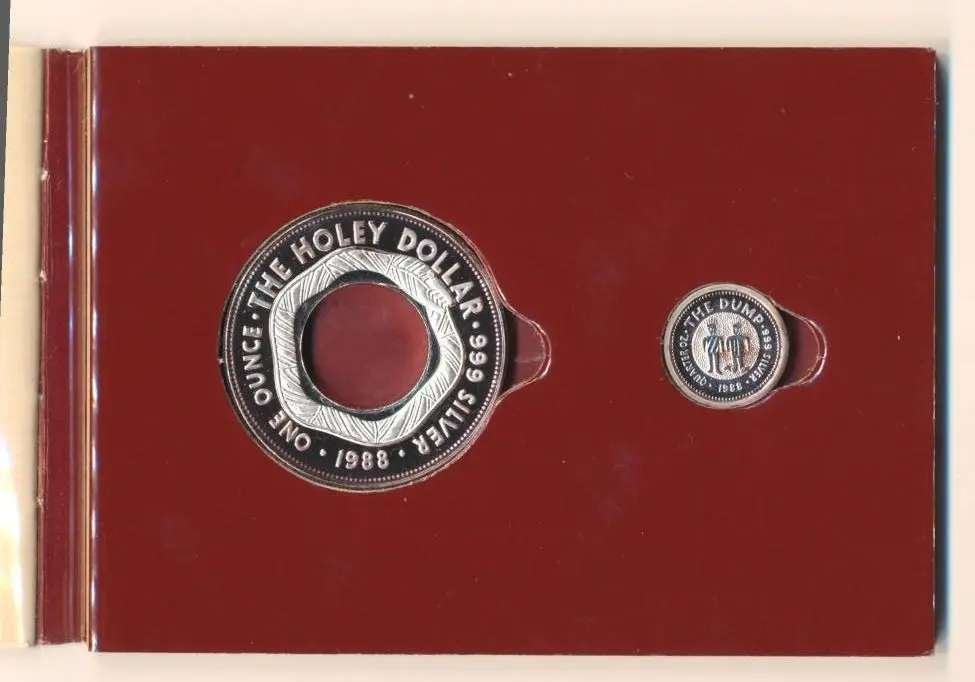 Australië 1988 Zilveren Holey Dollar and the Dump (999)