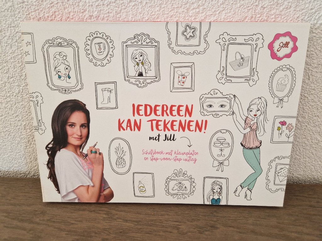 Teken- en schetsboek Iedereen kan tekenen met Jill, Ophalen of Verzenden, Nieuw, Boek of Gids