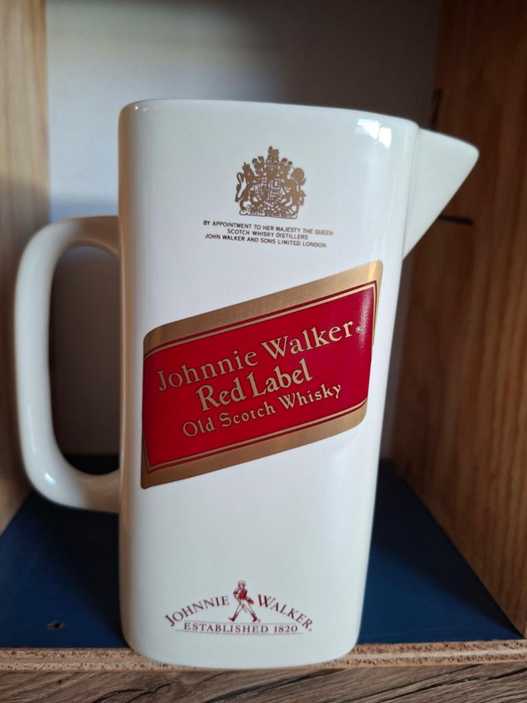Johnnie Walker Red Label keramische kan, Made in England, Ophalen of Verzenden, Zo goed als nieuw
