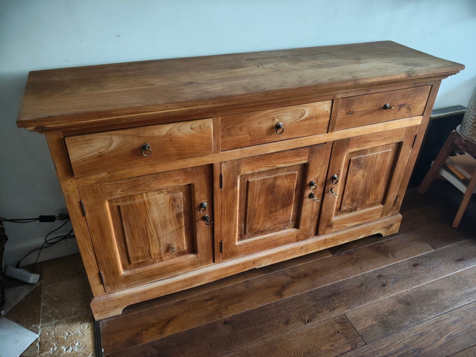 dressoir teak hout, Huis en Inrichting, Kasten | Dressoirs, Ophalen, 25 tot 50 cm, Teakhout, 150 tot 200 cm