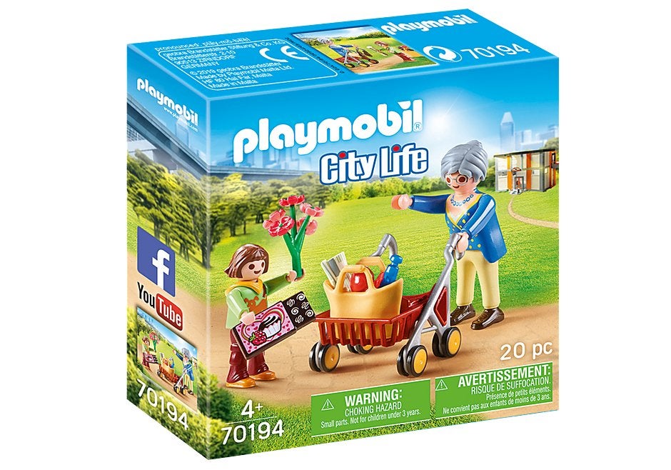 70194 oma met rollator en kleinkind, Complete set, Nieuw, Ophalen of Verzenden, City life