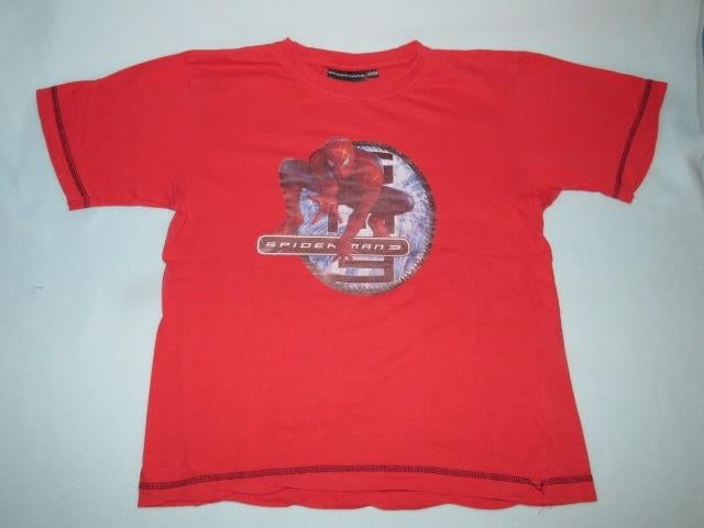 Rood T-shirt met Spiderman, maat 128-134, Ophalen of Verzenden, Zo goed als nieuw, Spiderman, Shirt of Longsleeve