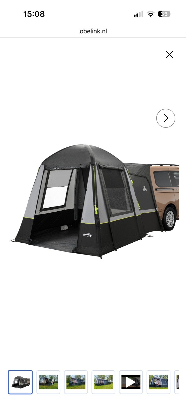 Obelink Portelone Easy Air achterdeur/achterklep tent Nieuw!, Ophalen of Verzenden, Zo goed als nieuw, Tot en met 4