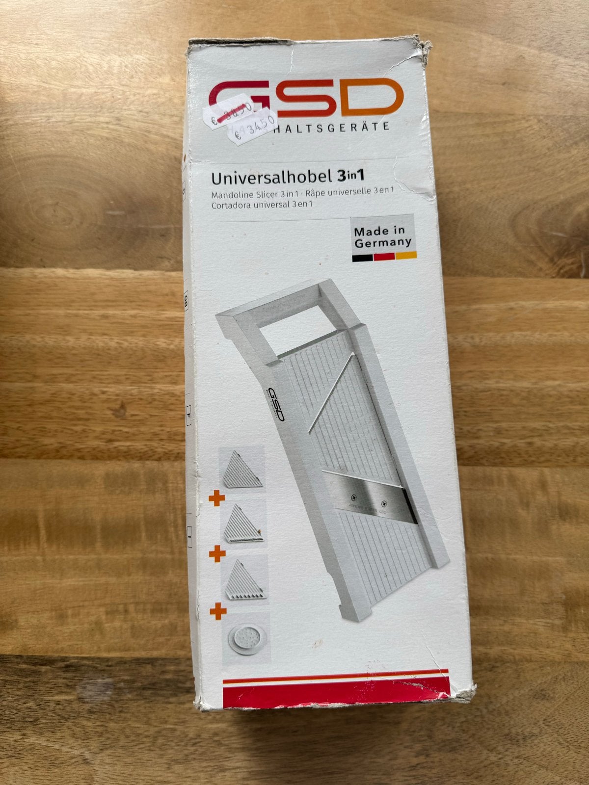 GSD Universele Mandoline Slicer 3-in-1 - Made in Germany, Ophalen, Kunststof, Wit, Overige merken