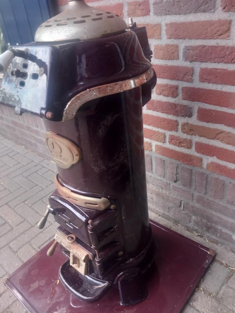 Kachel allesbrander oldtimer, Huis en Inrichting, Kachels, Gebruikt, Ophalen of Verzenden, Vrijstaand, Hout