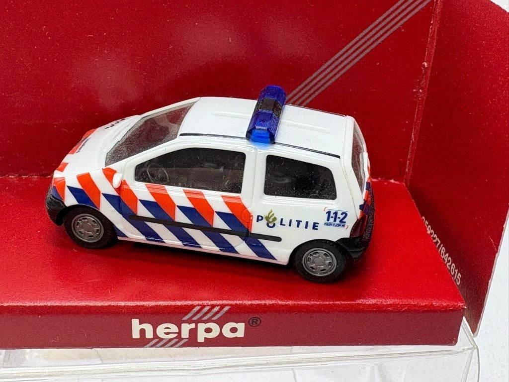 Herpa Renault Twingo Politie IMG6394/5, Ophalen of Verzenden, Zo goed als nieuw, Auto, Herpa