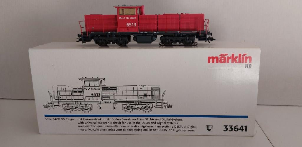 Marklin 33641 Digitale NS Cargo 6513 Diesellocomotief (01), Hobby en Vrije tijd, Modeltreinen | H0, Wisselstroom, Locomotief, Ophalen of Verzenden