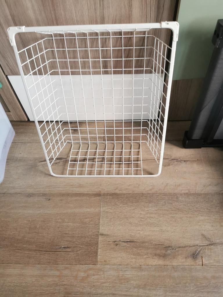 2 Ikea KOMPLEMENT draad mand wit voor pax kast, Ophalen, Gebruikt, 50 tot 100 cm, Minder dan 100 cm