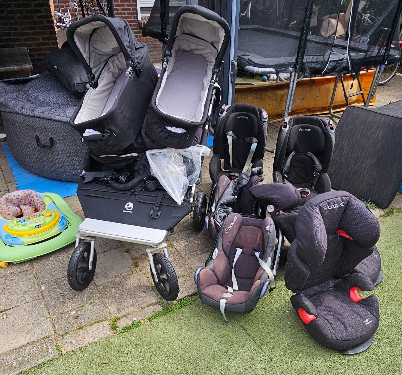 tweelingen easywalker hellemaal compleet plus autostoeltjes, Ophalen of Verzenden, Kinderwagen of Buggy