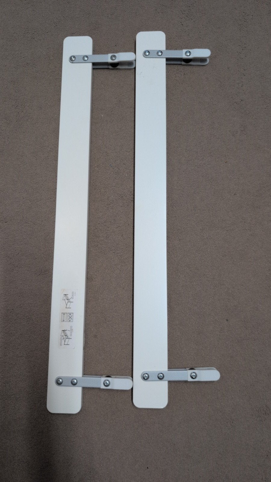 IKEA VIKARE Bedhekje - Wit (2 stuks), Ophalen, Zo goed als nieuw, Minder dan 140 cm, Minder dan 70 cm