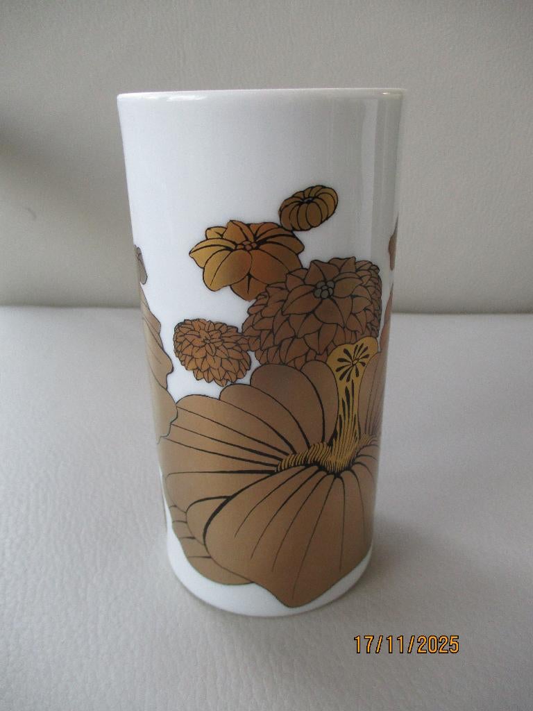 Rosenthal - porselein - jaren 70 - vaas - Alain le Foll, Overige kleuren, Aardewerk of Porselein, Ophalen of Verzenden, Zo goed als nieuw