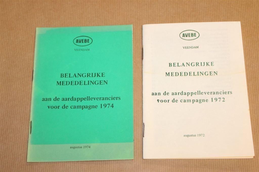 AVEBE Aardappels Veendam — Campagne 1972 + 1974, Ophalen of Verzenden, Gelezen
