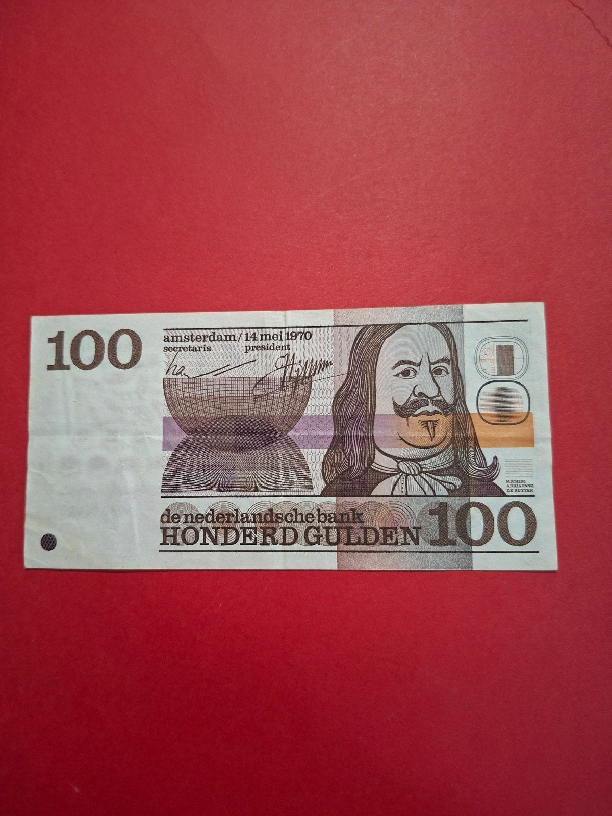 100 gulden de Ruyter uit 1970 in ZF, Ophalen of Verzenden, 100 gulden, Los biljet